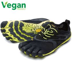 Vibram FiveFingers Men's V-Run Vegan Barefoot Shoes - Black Yellow
