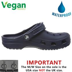 Crocs Men's Women's Classic Clog Vegan Work Shoes Sandals - Navy
