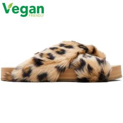 Toms Women's Susie Cross Over Vegan Slippers - Natural Leopard
