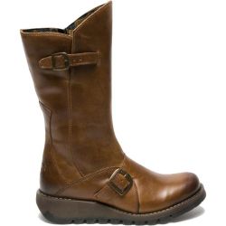 Fly London Women's Mes 2 Wedge Zip Up Boots - Camel