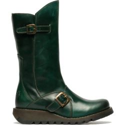 Fly London Women's Mes 2 Wedge Zip Up Boots - Petrol