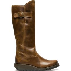 Fly London Women's Mol 2 Knee High Wedge Boots - Camel