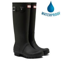 Hunter Men's New Original Tall Wellies Rain Boots - Black