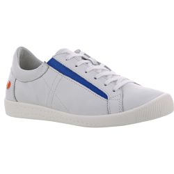 Softinos by Fly London Women's Iddy Trainers - White Blue Elastic