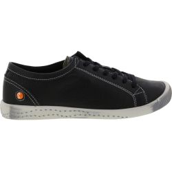 Softinos By Fly London Women's Isla Leather Trainers - Black Smooth