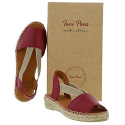 Toni Pons Women's Etna Leather Slingback Espadrille Sandals - Vermell