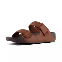 FitFlop Men's Gogh Moc Adjustable Slide Sandals - Dark Tan