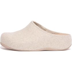 FitFlop Womens Shuv Felt Slip On Clogs - Ivory