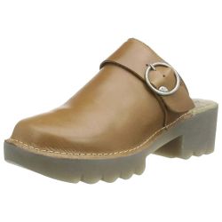 Fly London Women's Enda Clog Mule - Camel