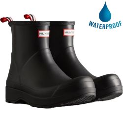 Hunter Men's Play Short Wellington Boots - Black