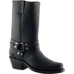 Grinders Unisex Harness Hi Biker Boots - Black