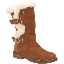 Hush Puppies Women's Megan Mid Calf Leather Boots - Tan