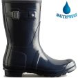 Hunter Women's Original Short Gloss Wellington Boots - Navy