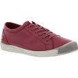 Softinos Womens Isla Trainers - Washed Dark Red