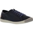 Softinos By Fly London Womens Isla Leather Trainers - Washed Navy