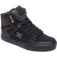 DC Men's Pure High Top WC WNT Hi Top Skate Shoes - Black Black Black