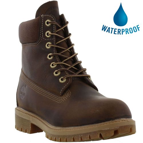 Mens Inch Waterproof Boots - -Brown