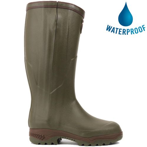 aflange katastrofale Til Ni Aigle Mens Parcours 2 ISO Open Full Zip Wellies Hunting Boots - Khaki Green