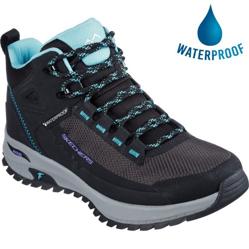 Nos vemos mañana Marchito Sobriqueta Skechers Womens Arch Fit Elevation Gain Waterprood Walking Boots - Black  Blue