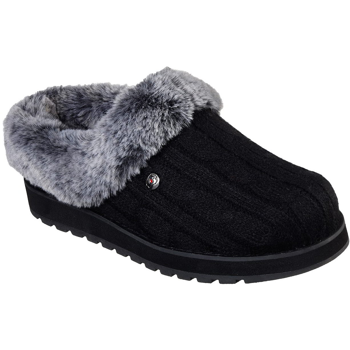 Skechers Womens Keepsakes Ice Angel Slippers Shoes - Black UK 6 2951