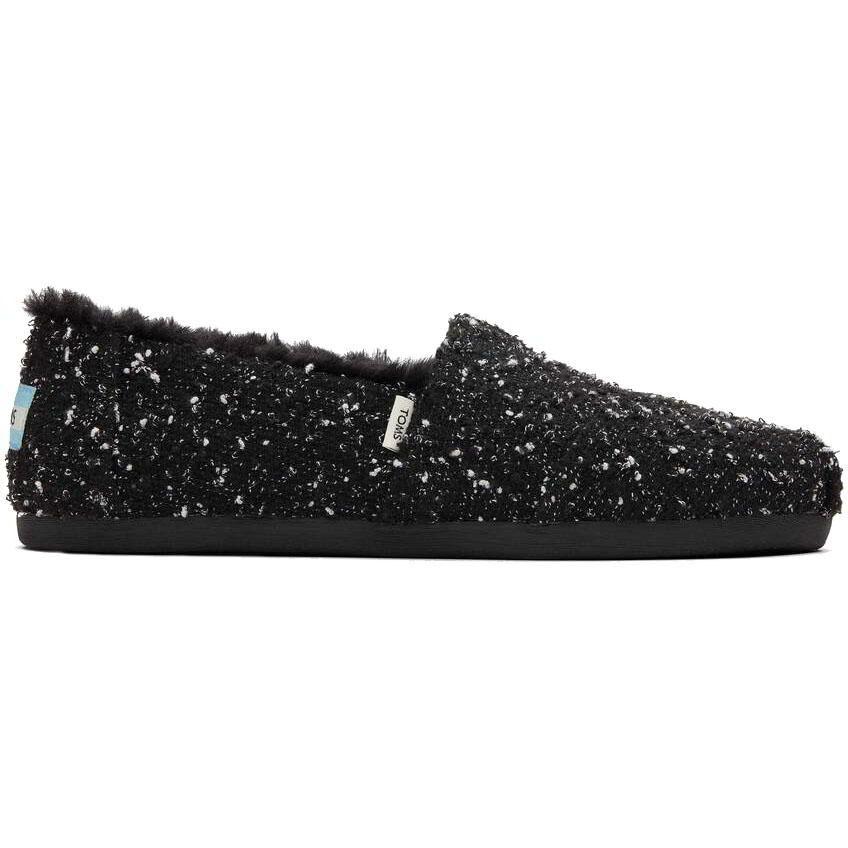 TOMS Toms Womens Alpargata Fur Lined Slip On Slippers Shoes - UK 5 Black 2951